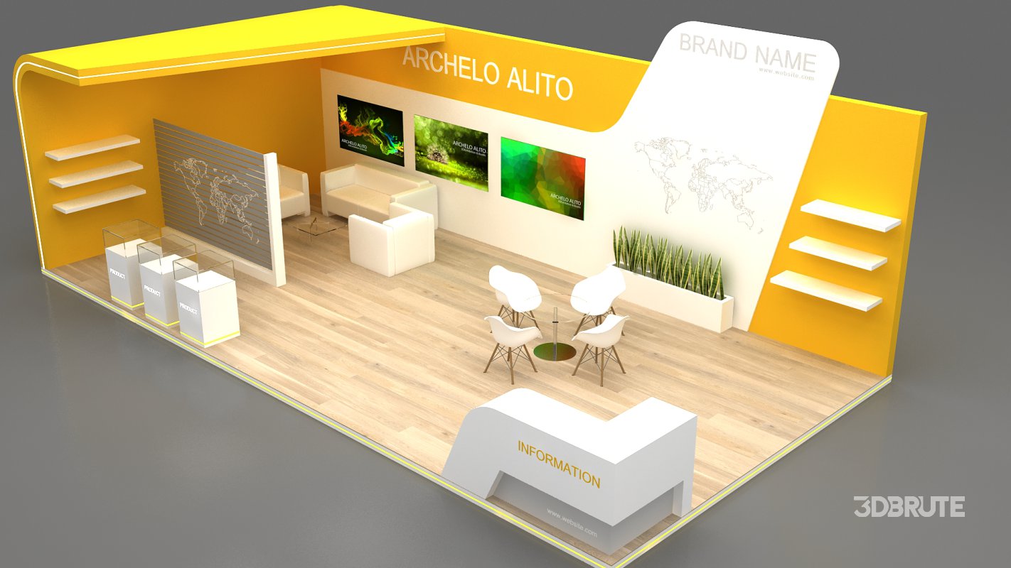 3d exhibition booth stand Image 6