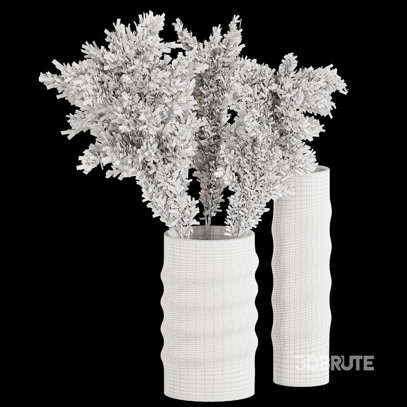 Minimal Pampas Bouquet in Pottery vase Image 5