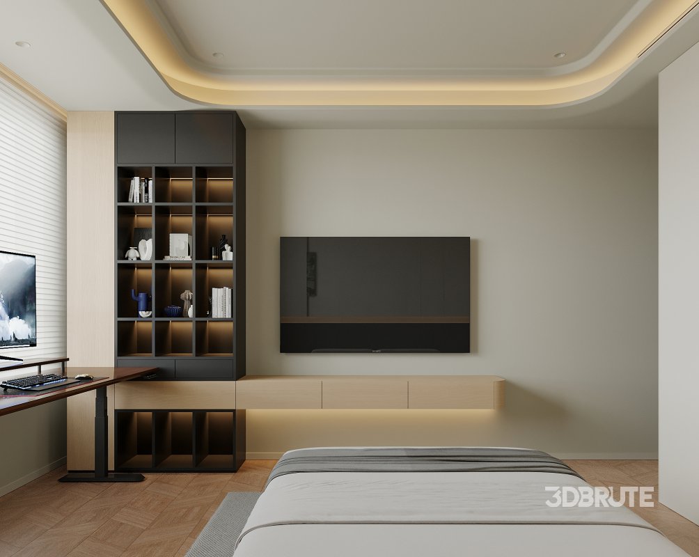 Modern living and dining room bedroom Image 3