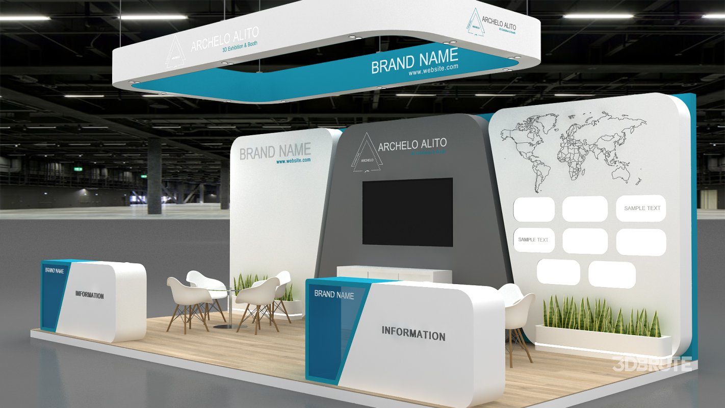 3d exhibition booth stand Image 3