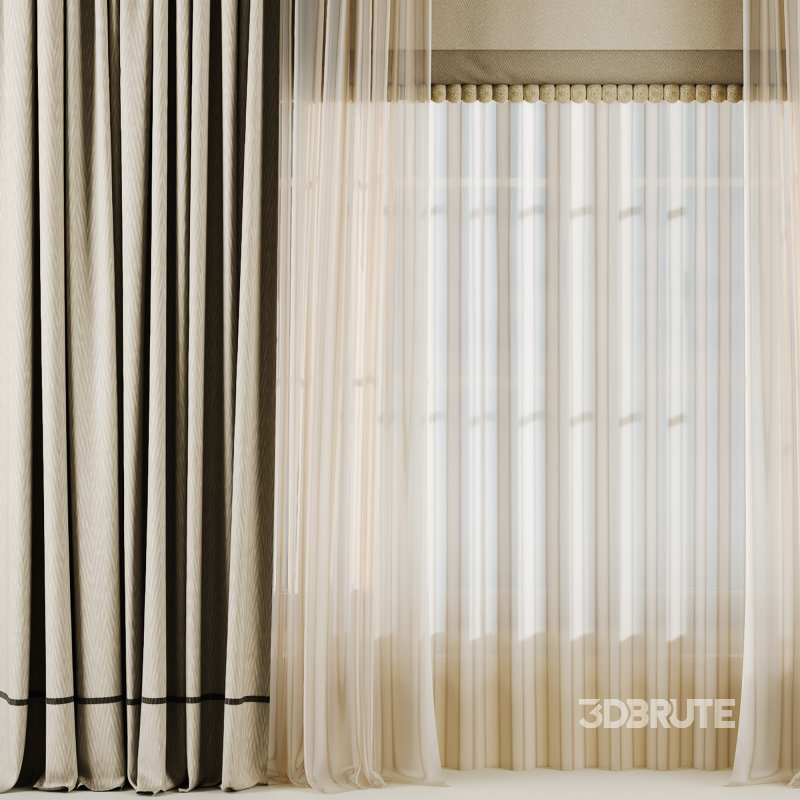 Silk and Cotton Curtain Set 062 Image 4