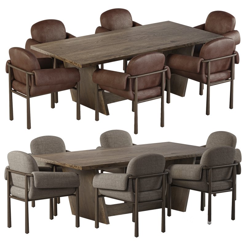 Oila dining chair and Pryor Dining Table Image 5