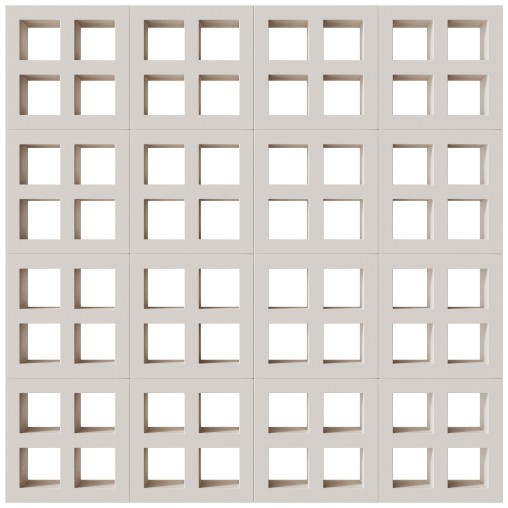 Modular Wall 07 Foursquare White by Tesselle