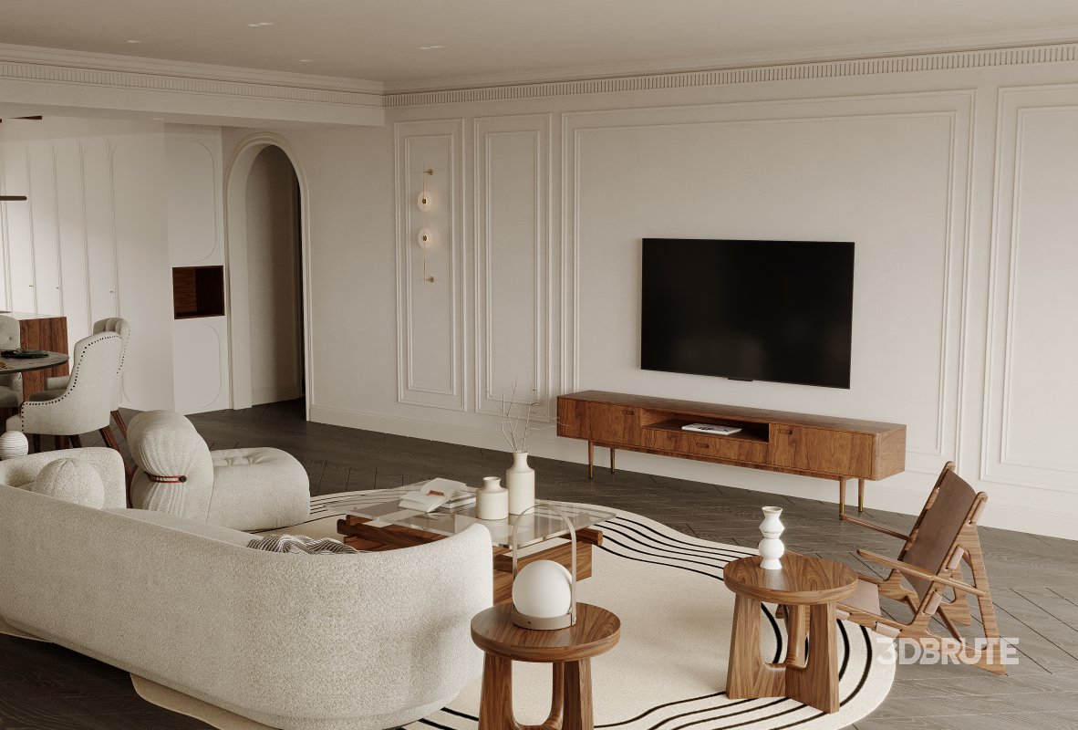 Luxurious living room and dining room Image 2