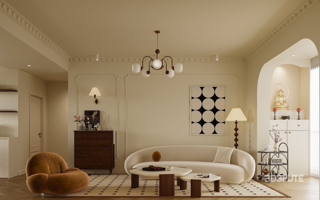 Luxurious living room and dining room kitchen Image 2