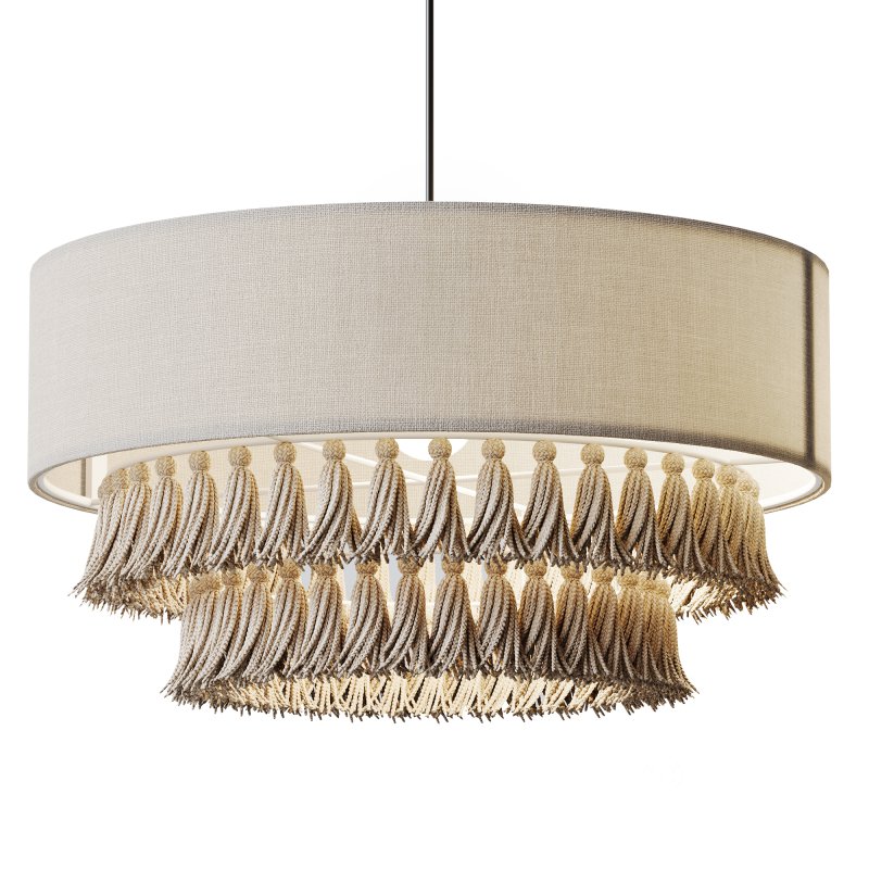 : Sabi Fabric Ceiling Chandelier Image 3