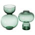Modern Handblown Glass Green Orb Vases by Clear Home Design - Thumbnail 1