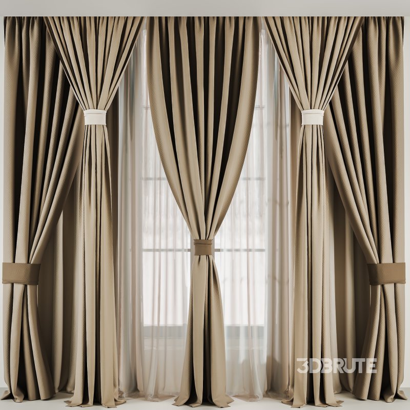 Silk and Cotton Curtain Set 64 Image 1