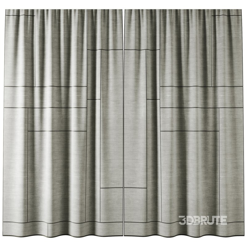 Cotton Curtain Set 059 Image 4