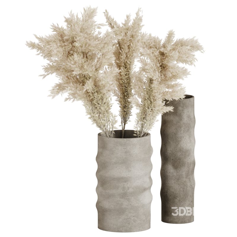 Minimal Pampas Bouquet in Pottery vase Image 2