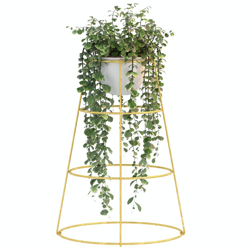 Golden Metal Standing Plant Image 2