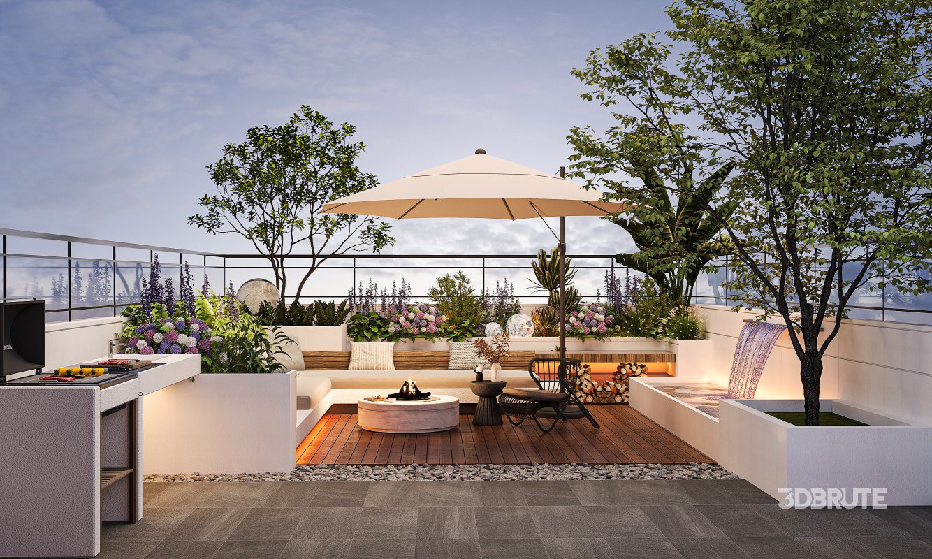 Modern garden balcony Image 1