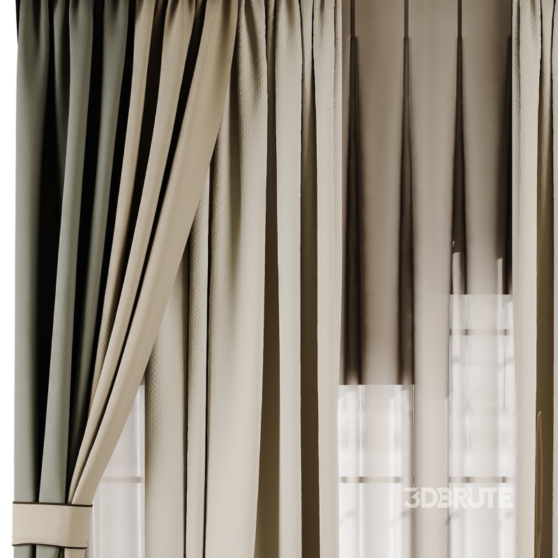 Silk and Cotton Curtain Set 66 Image 2