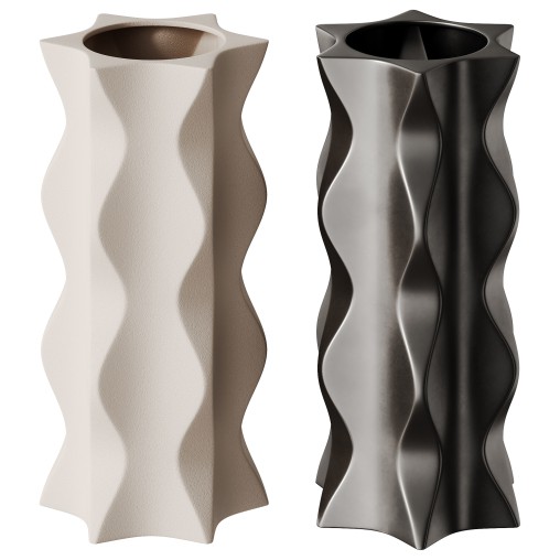 Ceramic Vase Ripple Series By The Feelter
