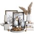 Decorative Set with Walnuts and Pampas - Thumbnail 2