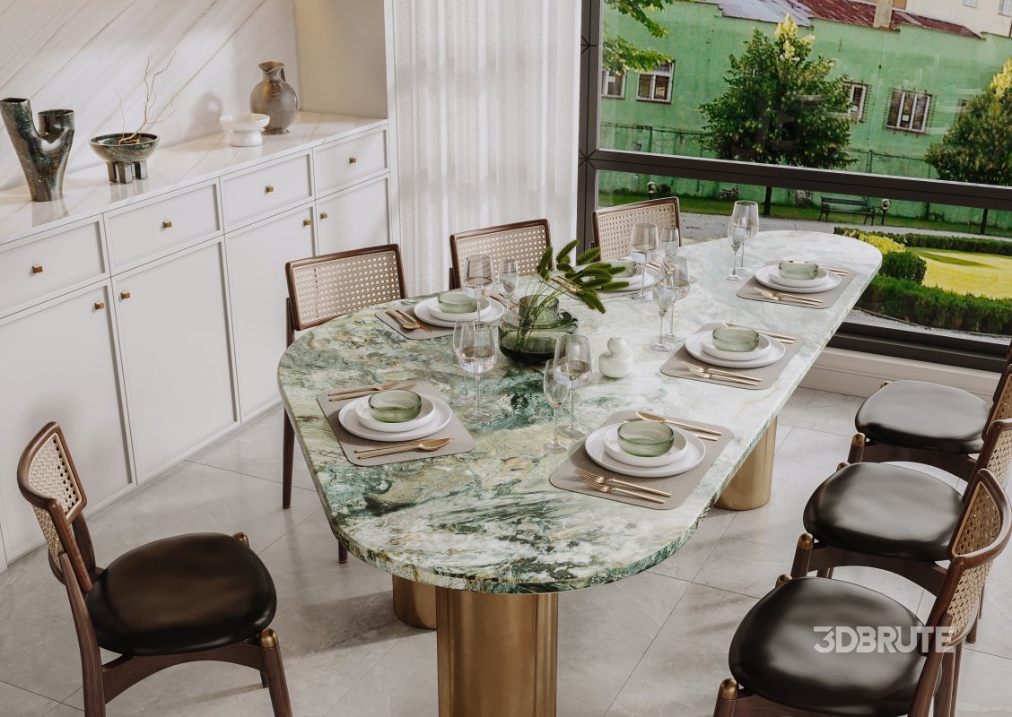 Luxurious living room and dining room Image 3