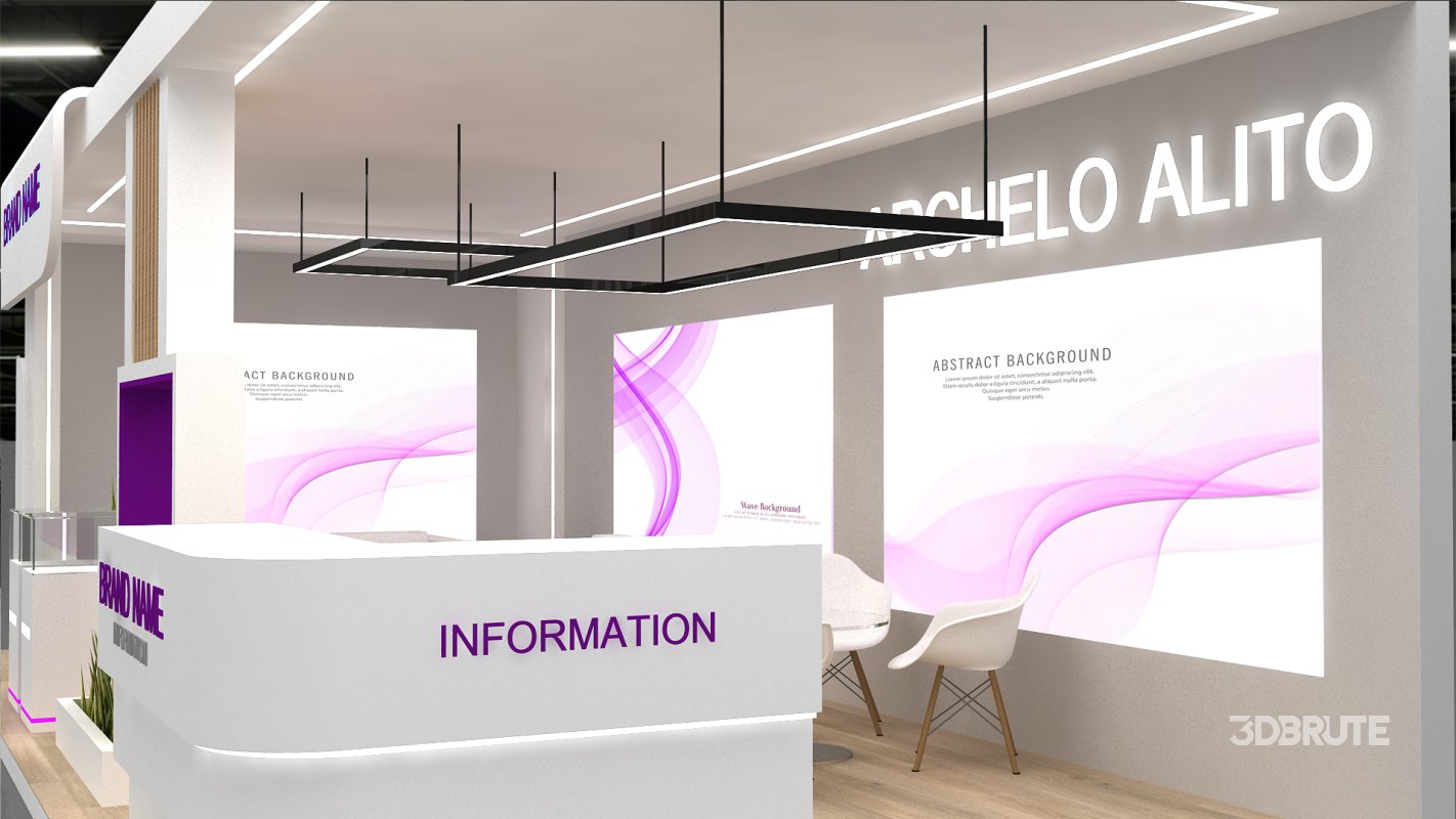 3d model booth exhibition expo Image 2