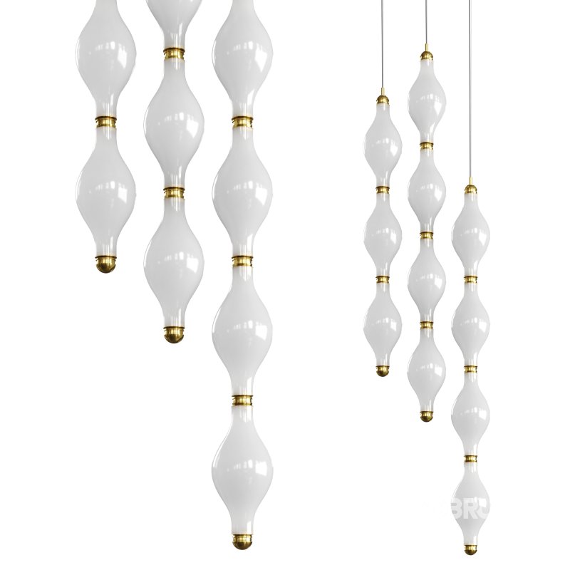 Dewy vertical pendant light by Euroluce vol 6 Image 4