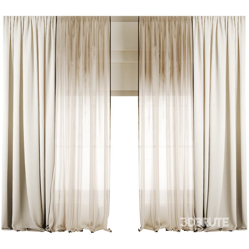 Silk and Cotton Curtain Set 69 Image 2