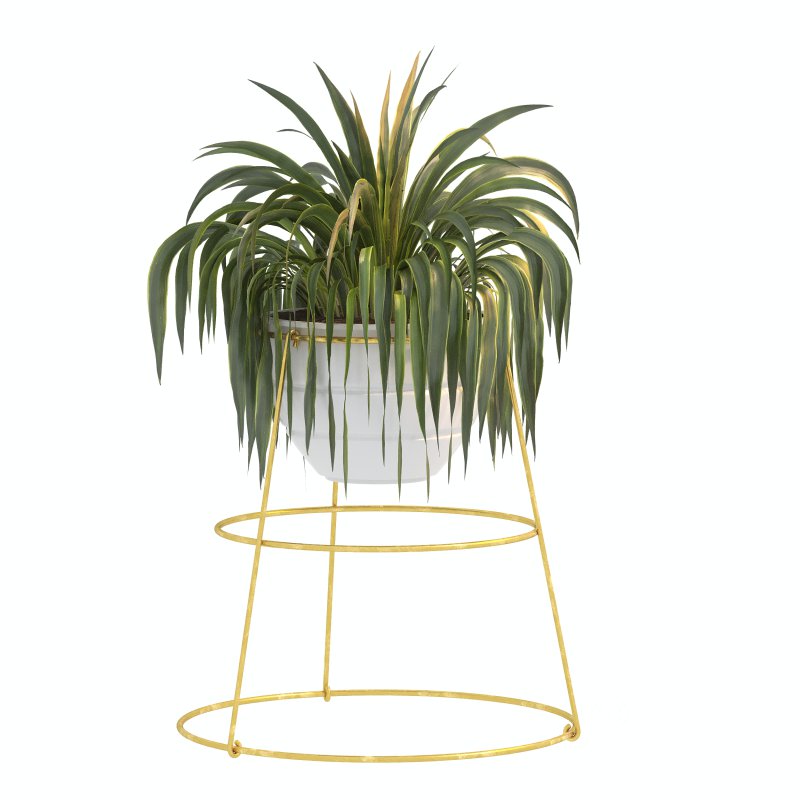 Golden Metal Standing Plant Image 1