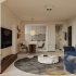 Modern living room and dining room interior scene - Thumbnail 1