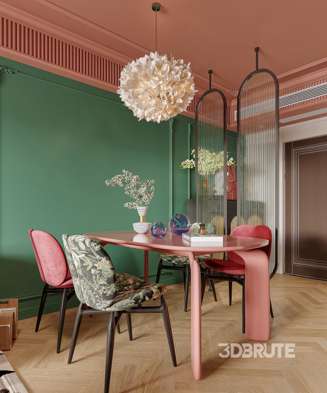 Luxurious living room and dining room Image 4