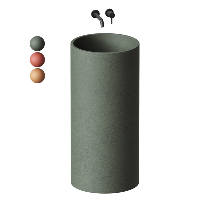 Penzance Concrete Freestanding Basin 400mm Image 1