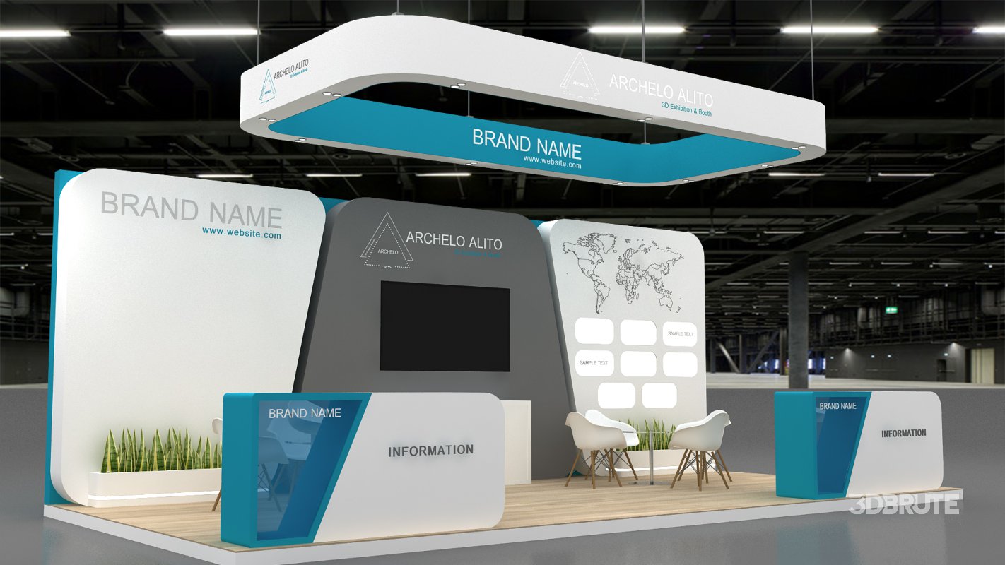 3d exhibition booth stand Image 2