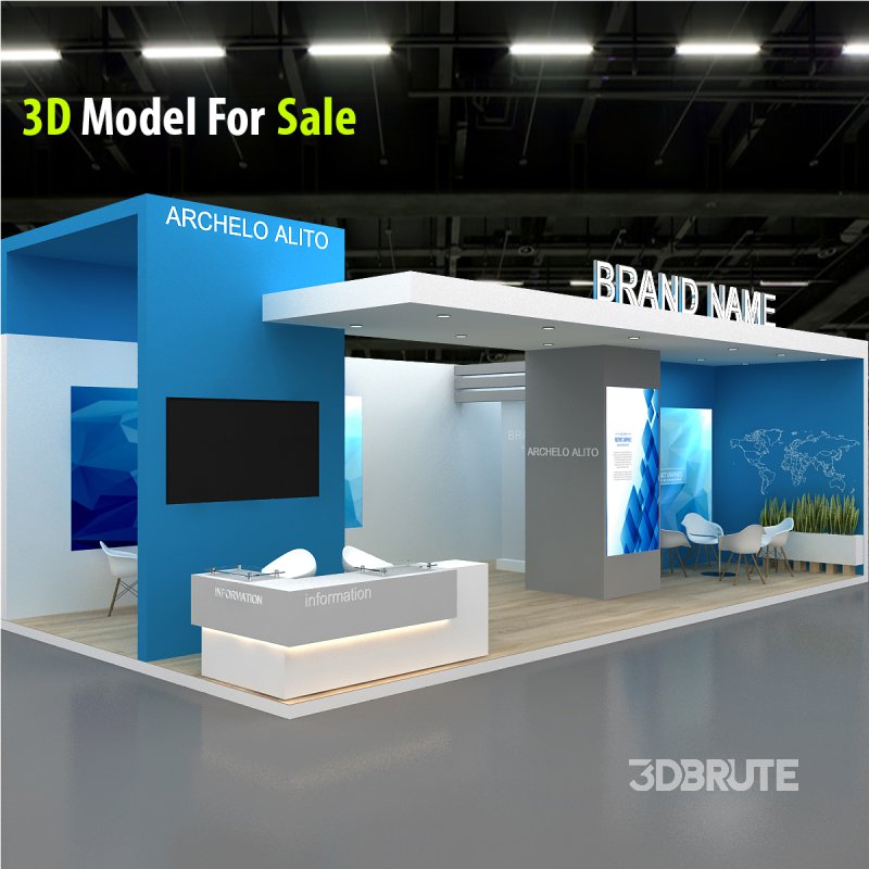 3d model exhibition stand Image 7