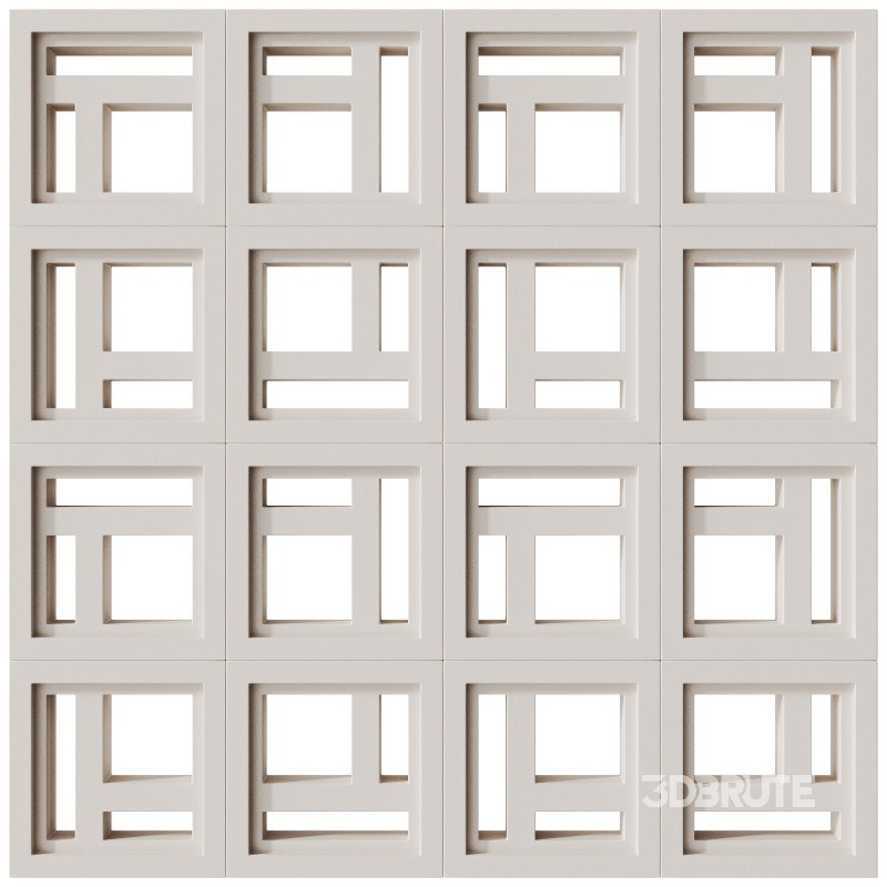 Modular Wall 11 Divisia White by Tesselle Image 1
