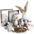 Decorative Set with Walnuts and Pampas - Thumbnail 1