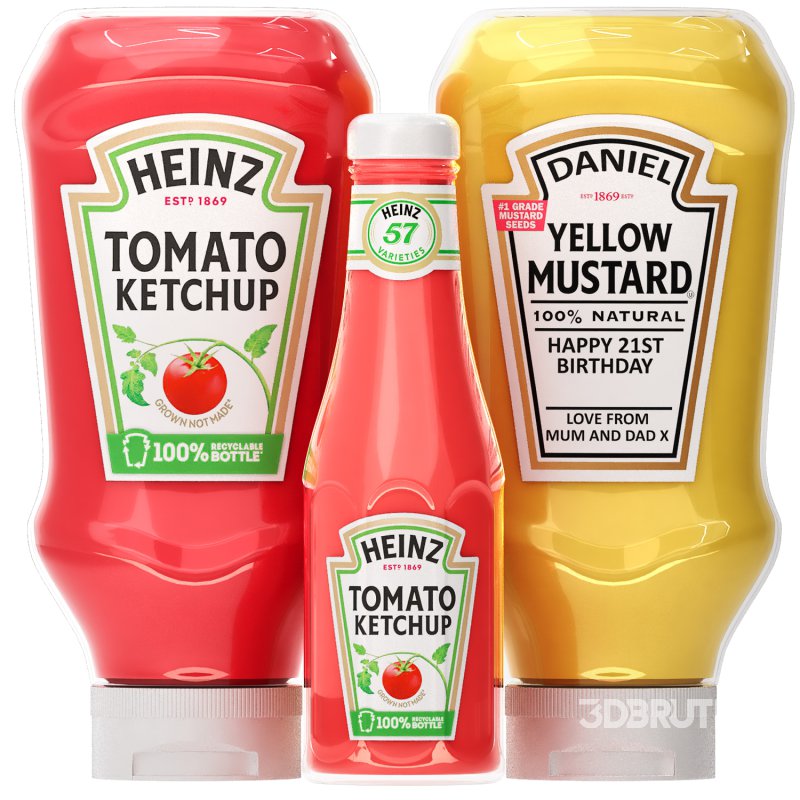 heinz tomato ketchup and yellow mustard Image 1