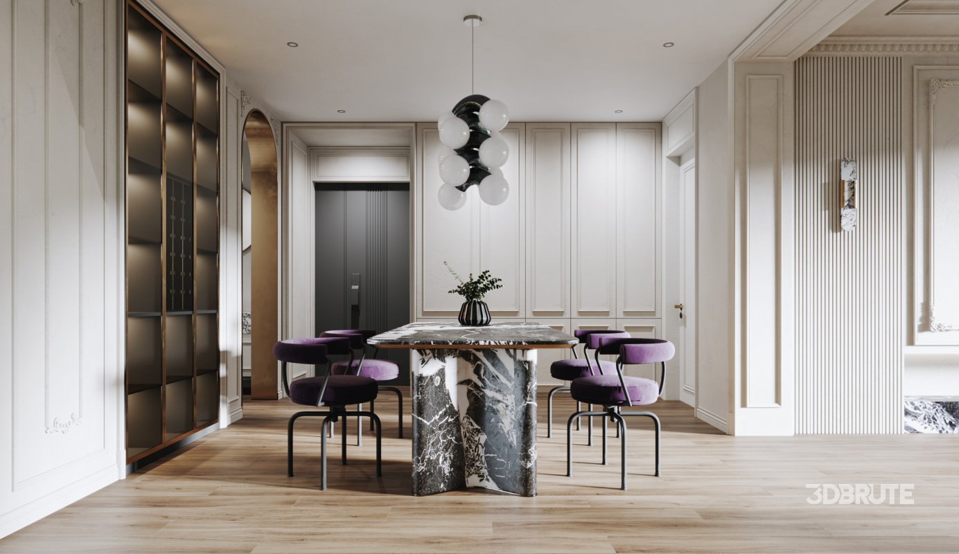 Luxurious living room and dining room Image 3