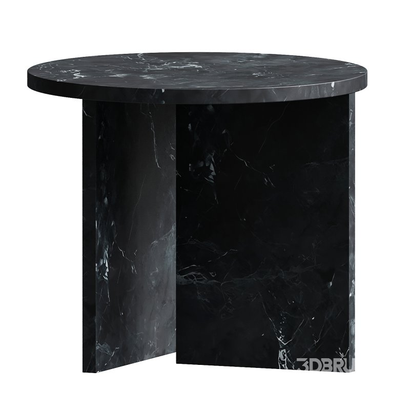 Lebanto Kyushu White Carrara Side Table Image 1