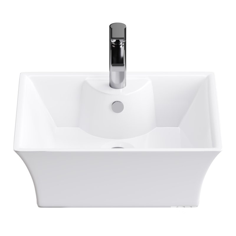 Square Countertop Vessel Bathroom Sink Image 2