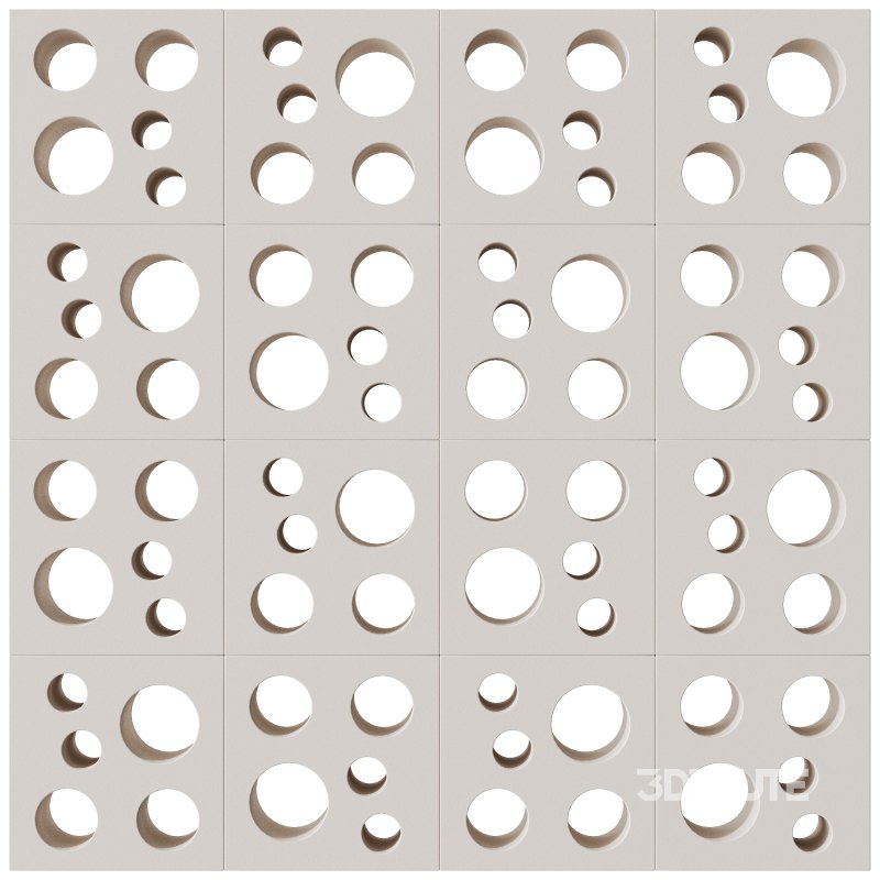 Modular Wall 06 Circlet White by Tesselle Image 1