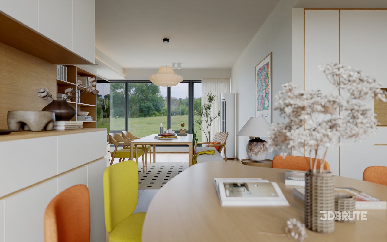 Modern dining room and home office Image 7