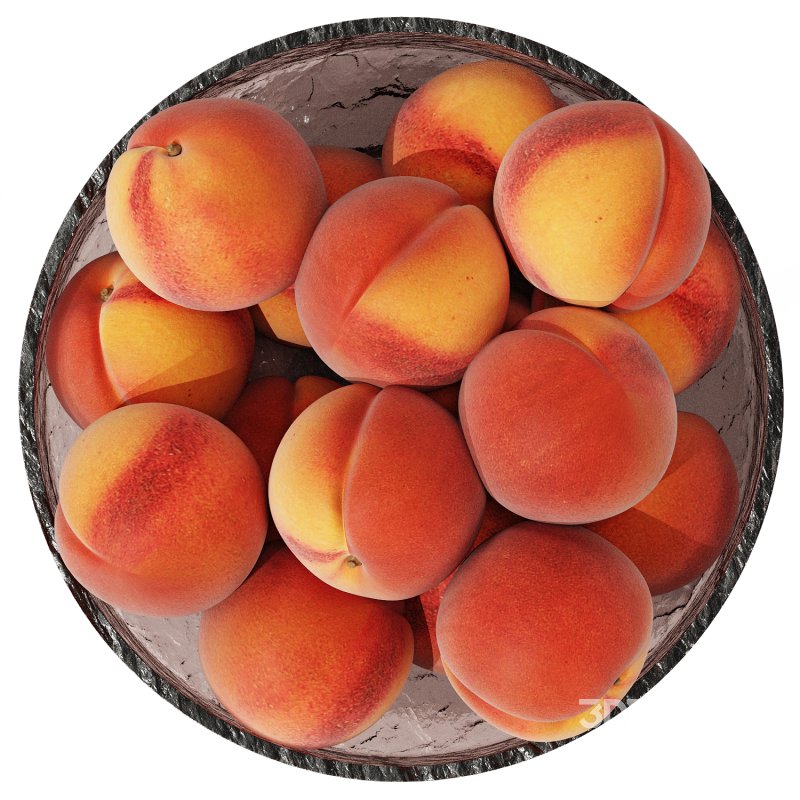 Glass Bowl Centerpiece with Peachs Image 2