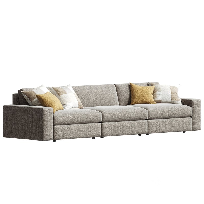 Kipton Wide Arm Three Piece Modular Sofa Image 2