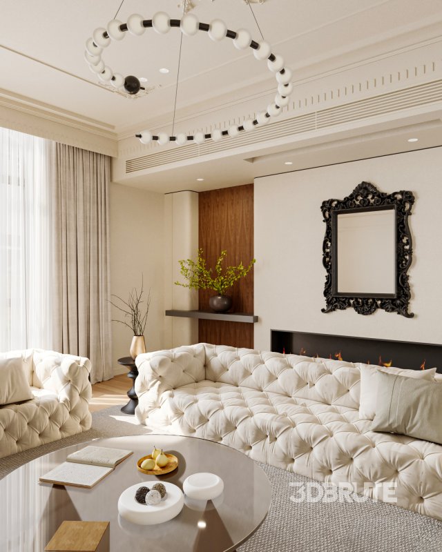 Luxurious living room and dining room Image 3
