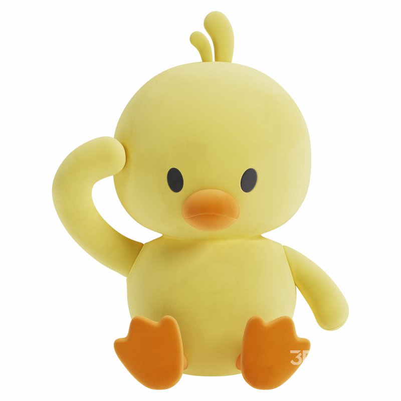 Cute Little Yellow Duck Plush Pillow Toy Image 2