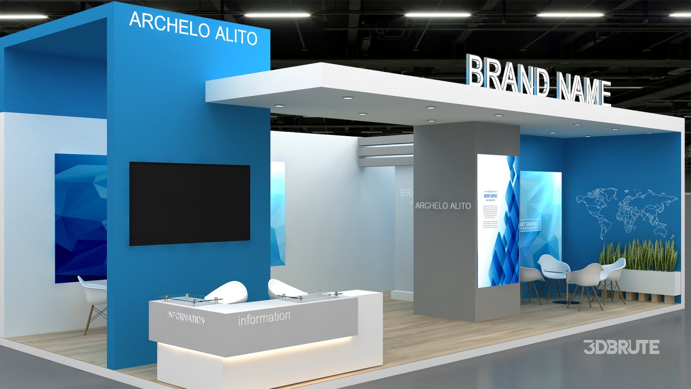 3d model exhibition stand Image 4