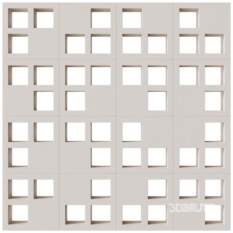 Modular Wall 02 Concourse White by Tesselle Image 1