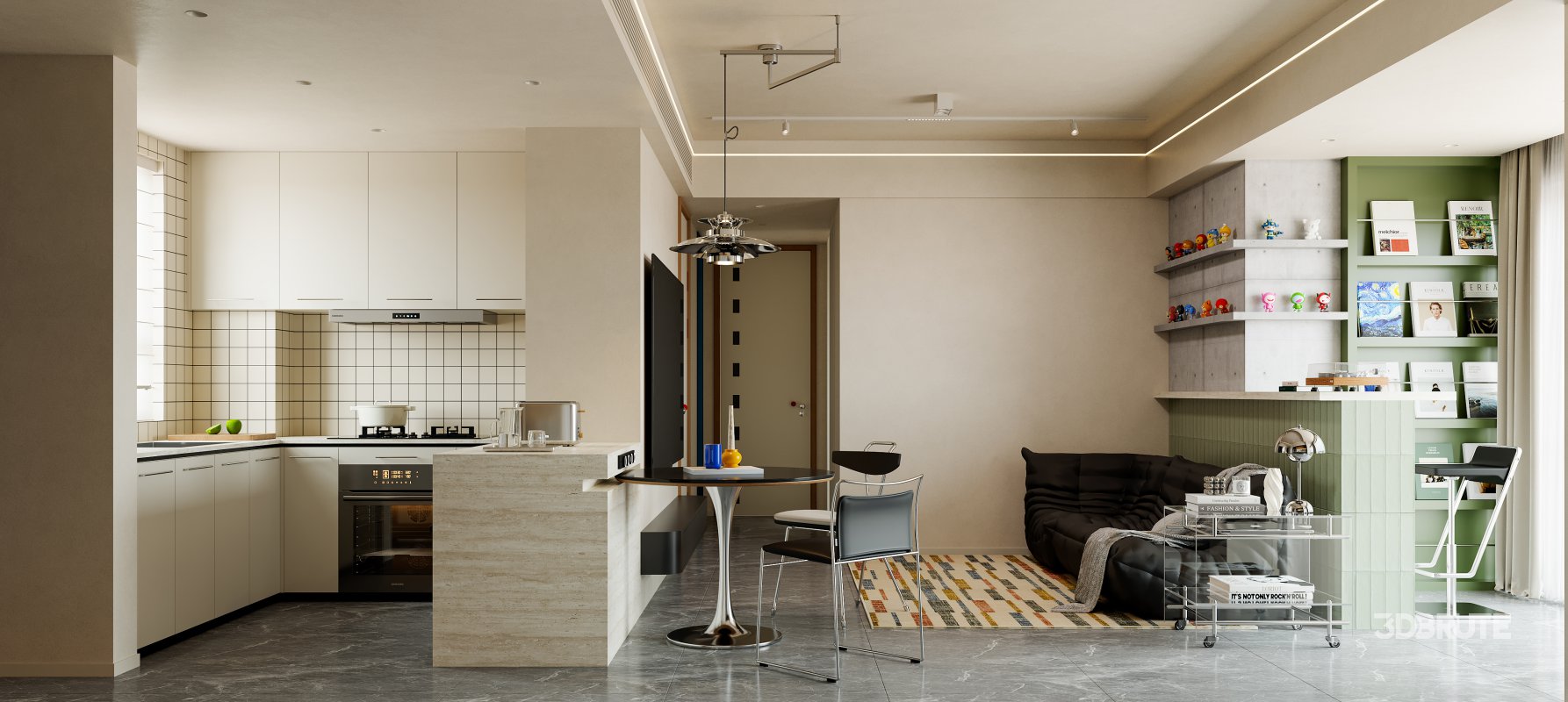 Living Room Dining Room Kitchen Bedroom Image 1