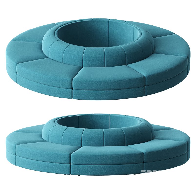 Maura Modular Convex Circle Sectional Image 4