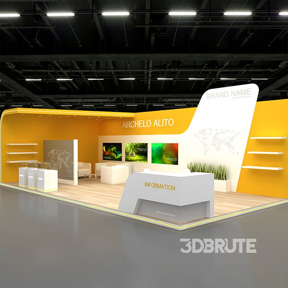 3d exhibition booth stand Image 3