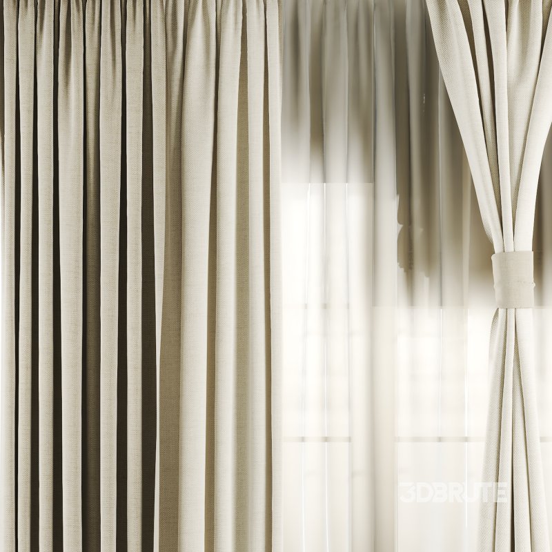 Silk and Cotton Curtain Set 73 Image 4