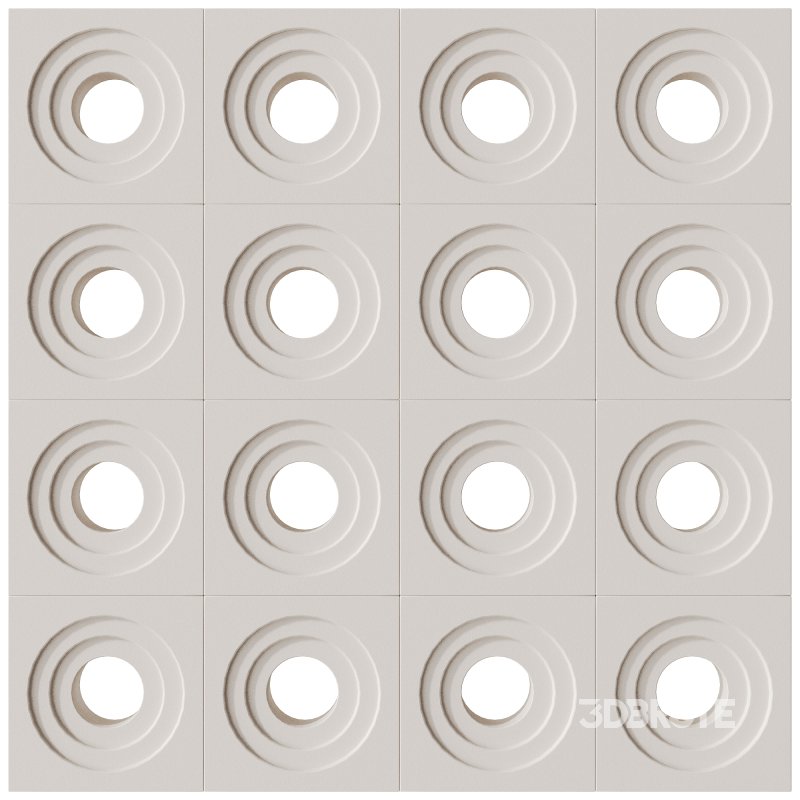 Modular Wall 05 Crater White by Tesselle Image 1