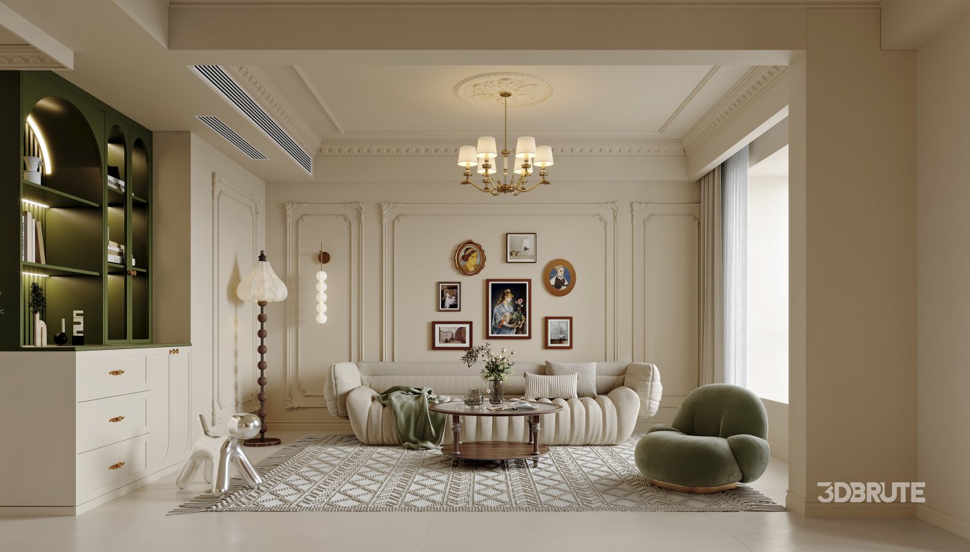 Luxurious living room and dining room Image 2