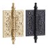 Black Cabinet Hinge Wrought Iron Butt Hinges Victorian Steeple Tip Flush Hinges - Thumbnail 1